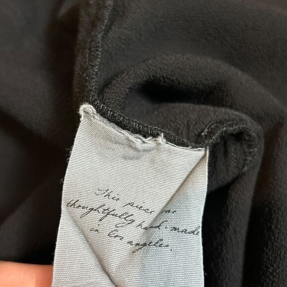 Raquel Allegra Harlequin Dress Black size 3 US Large Midi Long Sleeve Ruffle - Picture 11 of 12